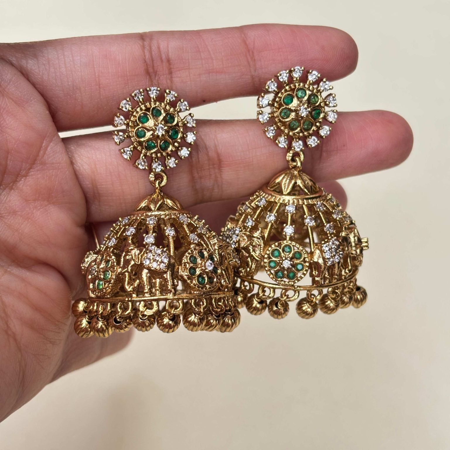 Antique Elephant Jhumkas