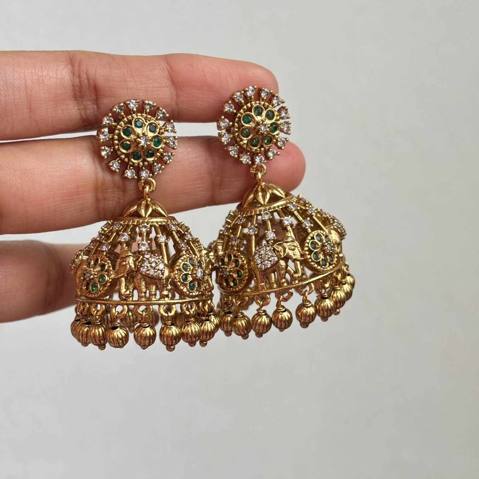 Antique Elephant Jhumkas