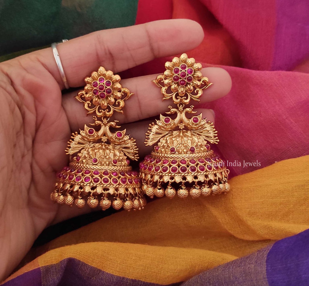 Flower Design Bridal Jhumka